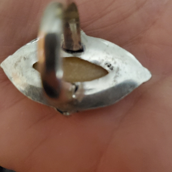 New Rough Yellow Aventurine 925 Silver Ring. - Picture 12 of 12